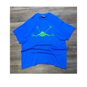 Vintage 2003 Peace‎ Frogs Smiling Frog Graphic T-Shirt